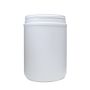 70oz White Straight Sided Round Plastic Canister - 120mm Neck