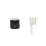 18MM DIN BLACK TAMPER EVIDENT CAP WITH VERTICAL DROPPER - 0.9MM ORIFICE