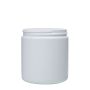 8oz White Wide Mouth Round Plastic Jar