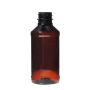 4oz Amber Modern Bullet Round Plastic Bottle