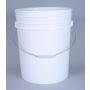 5 Gallon Plastic Pail White Handle