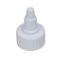 24-400 White Twist Open / Twist Close Plastic Liquid Dispensing Closure