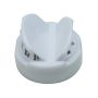 53-485 White Smooth Top Flapper Plastic Cap