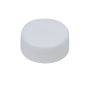 24-400 White Ribbed Side Matte Top Plastic Cap (CT)