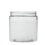 8oz clear wide mouth PET plastic jar