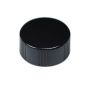 22-400 black rib side smooth top plastic (CT) cap - LDPE cone liner