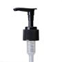 24-410 black rib side PP plastic saddlehead actuator lotion pump with 6-1/8" dip tube and 2cc output