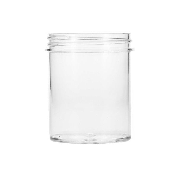 4oz (120ml) Clear PS Straight-Sided Round Plastic Jar - 58-400 Neck