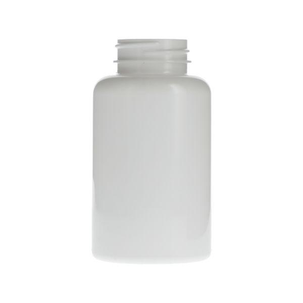200cc (6.76oz) White PET Wide Mouth Packer Round Plastic Bottle - 38-400 Neck