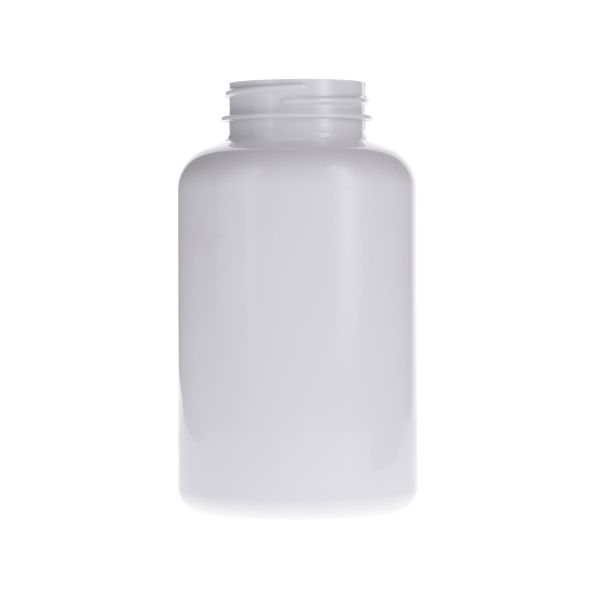 400cc (13.5oz) White PET Wide Mouth Packer Plastic Bottle - 45-400 Neck