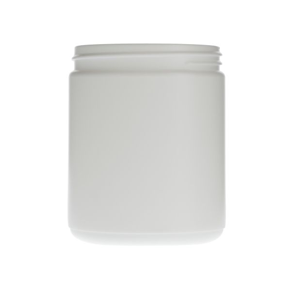 20oz (591ml) White HDPE Wide Mouth Round Plastic Jar - 89-400 Neck