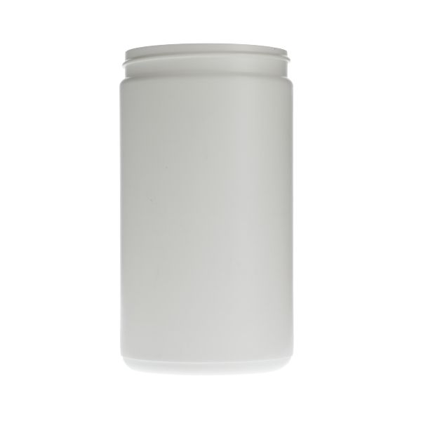 32oz (946ml) White HDPE Wide Mouth Round - 89-400 Neck