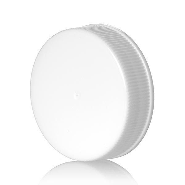 38-400 White Ribbed Side Matte Top PP Plastic (CT) Cap - F217 Liner