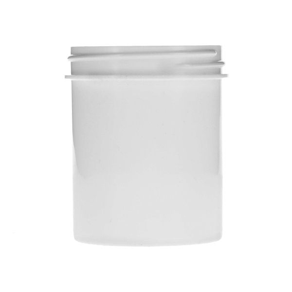 4oz (120ml) White PP Straight-Sided Round Plastic Jar - 58-400 Neck