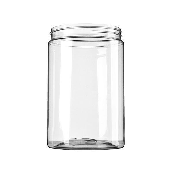 25oz (750ml) Clear PET Lightweight Wide Mouth Jar Round - 89-400 Neck