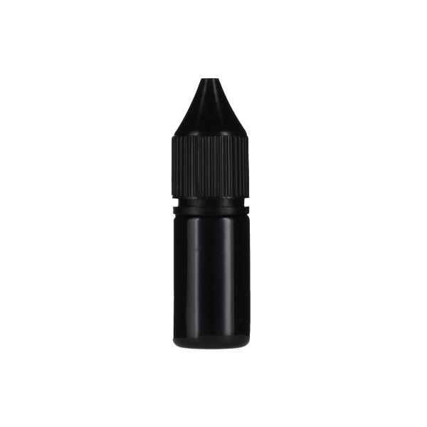 10ml Black PET Chubby Gorilla Unicorn V3 Bottle With Black CR Tamper Evident Break Off Band Closure