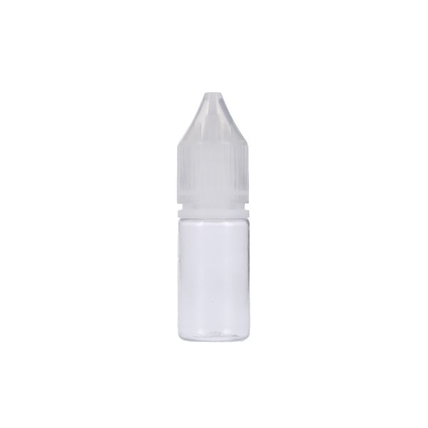 10ml Clear PET Chubby Gorilla Unicorn V3 Bottle With Natural CR Tamper Evident Break Off Band Closure 