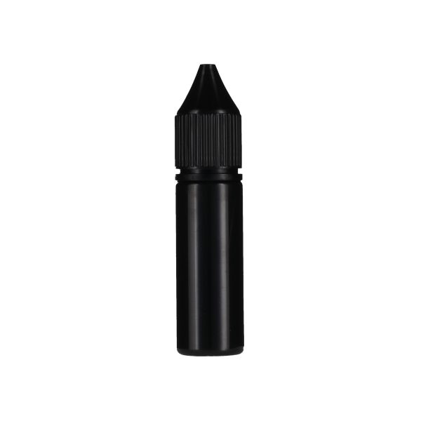 15ml Black PET Chubby Gorilla Unicorn V3 Bottle With Black CR Tamper Evident Break Off Band Closure 