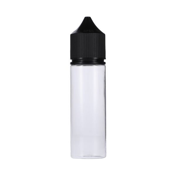 50ml Clear PET Chubby Gorilla Unicorn V3 Bottle With Black CR Tamper Evident Break Off Band Closure 