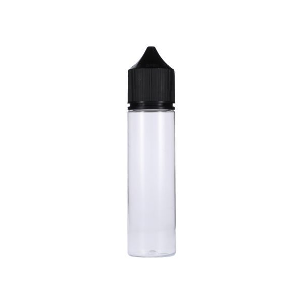 60ml Clear PET Chubby Gorilla Unicorn V3 Bottle With Black Tamper Evident Break Off Band Closure 