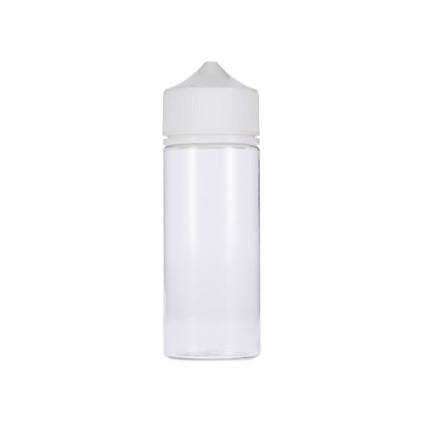 120ml Clear PET Chubby Gorilla Unicorn V3 Bottle With White CR Tamper Evident Break Off Band Closure 