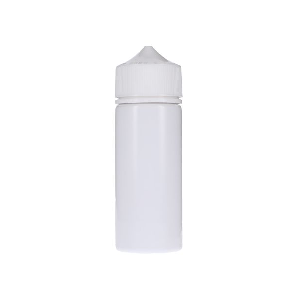 120ml White PET Chubby Gorilla Unicorn V3 Bottle With White CR Tamper Evident Break Off Band Closure 