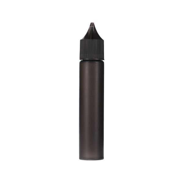  30ml (1oz) Translucent Black LDPE Unicorn Bottle with Black CR Closure 