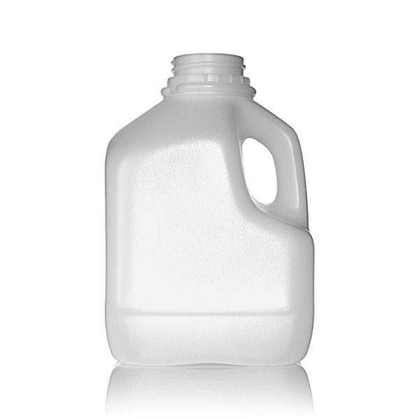 32oz (960ml) Natural HDPE Squat Beverage Square Jug - 38-400 Tamper-Evident (TE) Neck