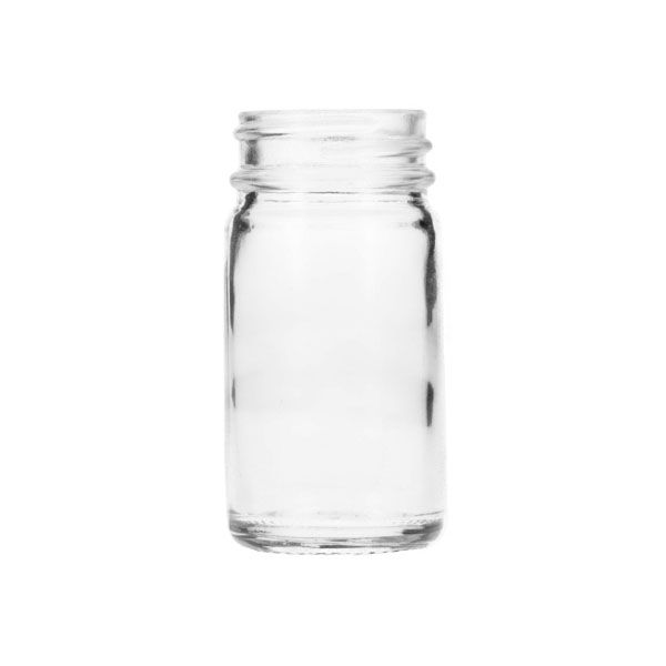1.25oz (37ml) Flint (Clear) Cream Round Glass Jar - 38-400 Neck