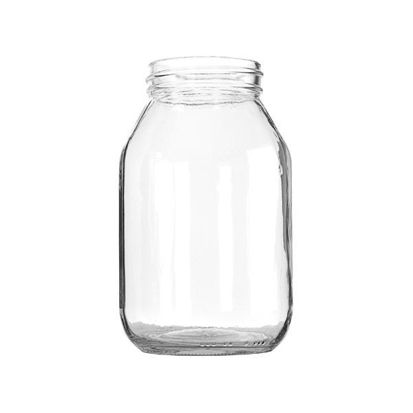 32oz (960ml) Flint Glass Mayo Round Jar - 70-470 Neck