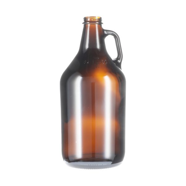 64oz (1,920ml) Amber Glass Growler Jug - 38-405 Neck