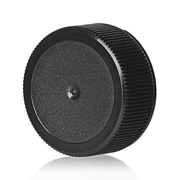 28-400 Black Rib Side Matte Top PP Plastic Continuous Thread (CT) Cap - F217 Liner