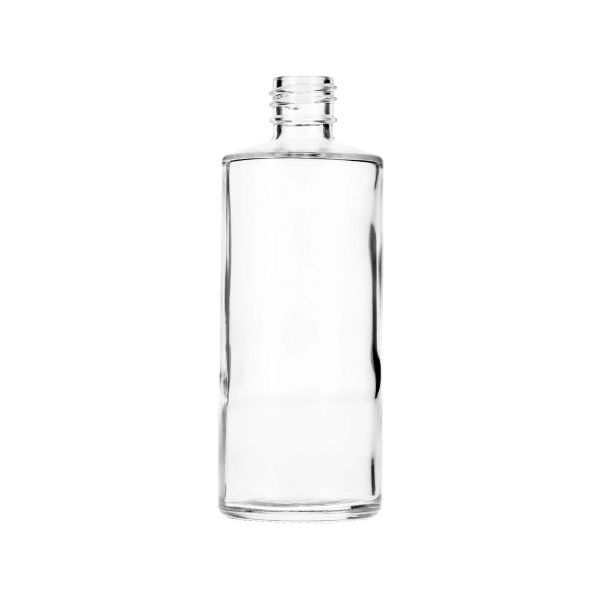 4oz (120ml) Flint (Clear) Rio Cylinder Round Glass  Bottle - 20-415 Neck