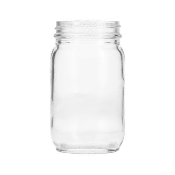 8oz (240ml) Flint (Clear) Economy Round Glass Jar (24-pack) - 58-400 Neck