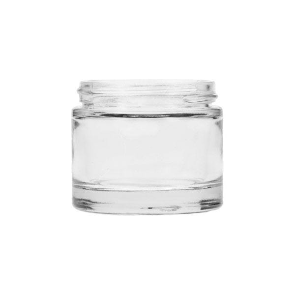 2oz (60ml) Flint (Clear) Thick Wall Straight-Sided Round Glass Jar - 58-400 Neck