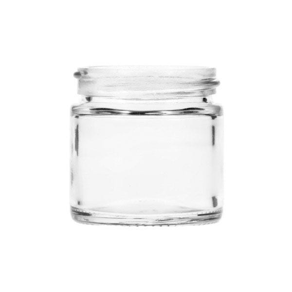 1oz (30ml) Flint (Clear) Straight-Sided Cream Glass Round Jar - 43-400 Neck
