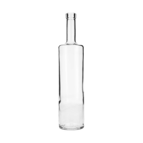 750ml Flint (Clear) Glass Chicago Spirits Bottle Bar Top Round - 18.5mm Neck