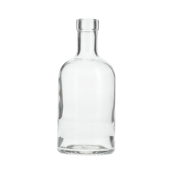 375ml (12.7oz) Flint (Clear) Glass Oregon Spirits Bar Top Round - 18.5mm Neck