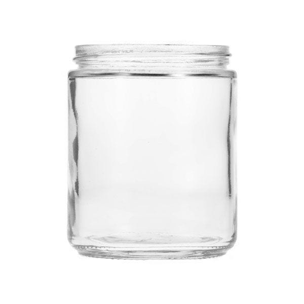 8oz (240ml) Flint Straight-Sided Round Cream Glass Jar (24 Pack) - 70-405 Neck