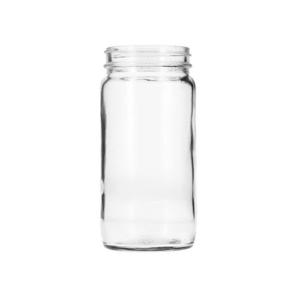 8oz (240ml) Flint (Clear) Sample Round Glass Jar - 58-400 Neck