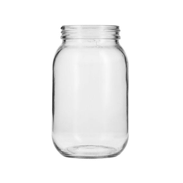 16oz (480ml) Flint (Clear)  Economy Round Glass Jar - 63-400 Neck