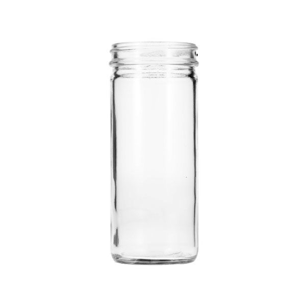 8oz (240ml) Flint (Clear)  Paragon Round Glass Jar - 58-400 Neck