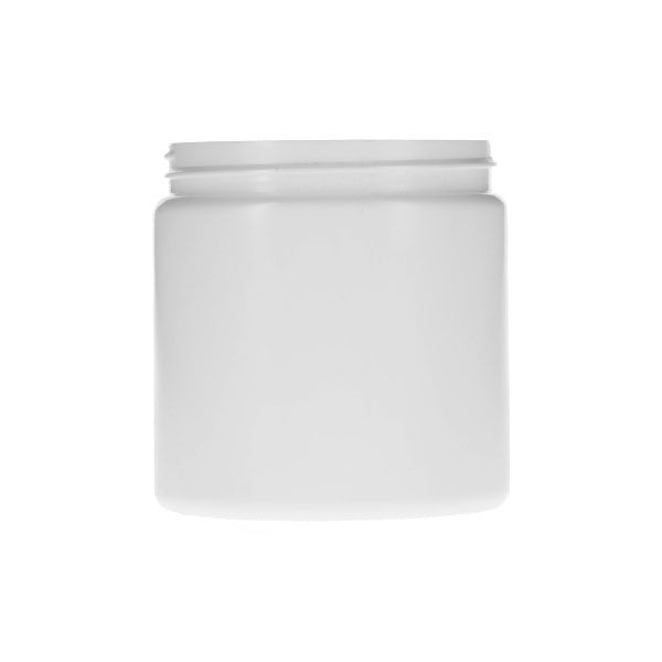  8oz (240ml) White HDPE Wide Mouth Round Plastic Jar - 70-400 Neck