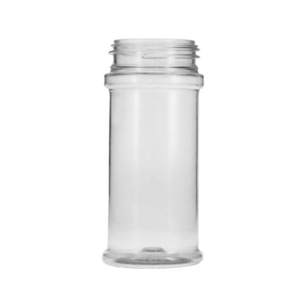 8.4oz (252ml) Clear PET Spice Round Plastic Jar - 53-485 Neck