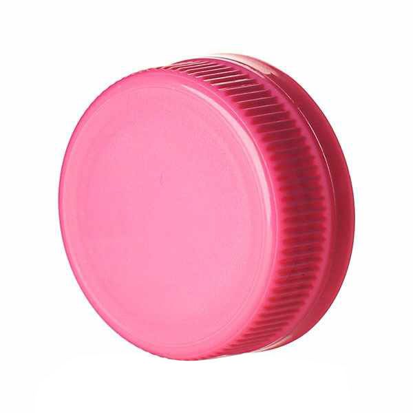 38-DS1.5 Pink Rib Side/Matte Top HDPE Tamper Evident Drop Band Plug Seal Closure