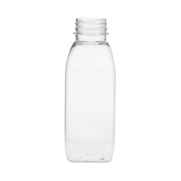 12oz (360ml) Clear PET MilkMan Beverage Bottle Square - 38-DS1.5 Neck