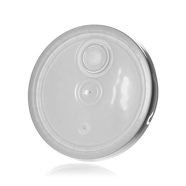 White Plastic Pail Lid With Gasket And Spout (For 3.5 - 5.5 Gallon Pails)