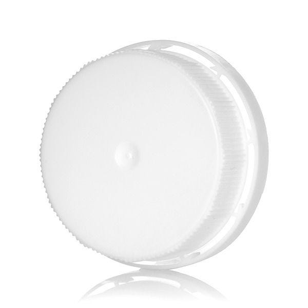  38-400 White Tear Away Tamper Evident Screw On Plastic Cap - Foam Liner