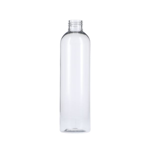 8.45oz (250ml) Clear PET 30% PCR Sonata Round Plastic Bottle - 24-410 Neck (Recycled Plastic)