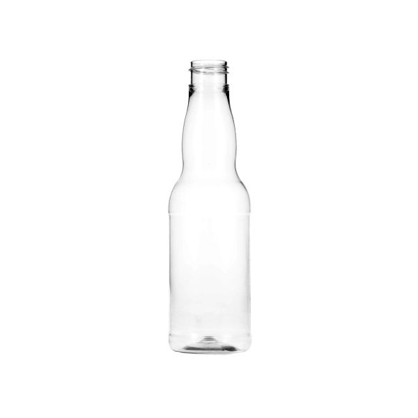 6oz (180ml) Clear PET 30% PCR Salsera Sauce Bottle Round - 24-410 Neck (Recycled Plastic)